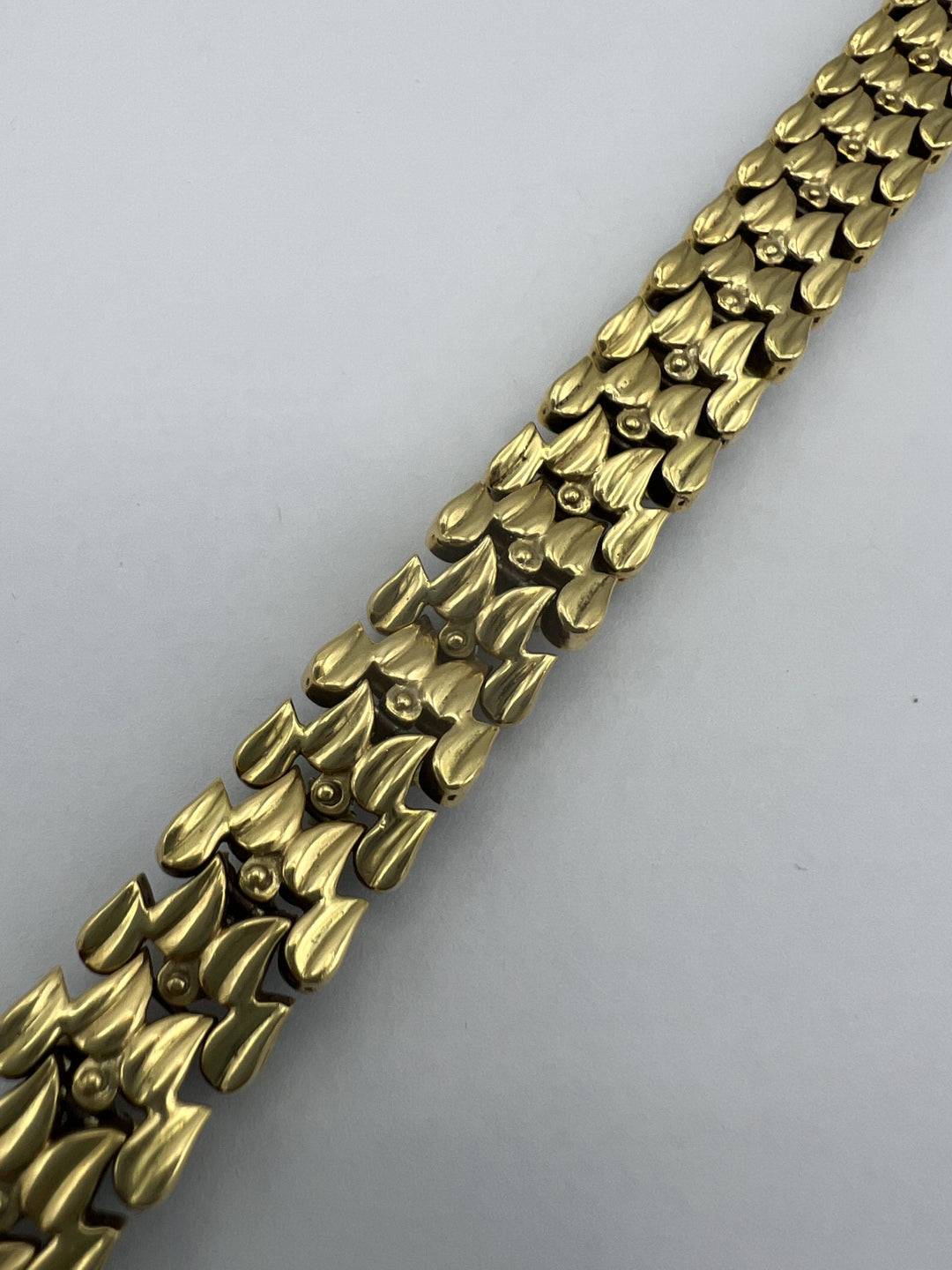 Vintage Gold Diamond Enamel Bracelet