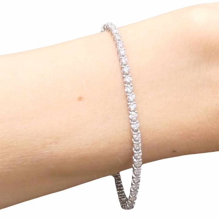 Vintage Cartier Platinum Diamond Tennis Bracelet