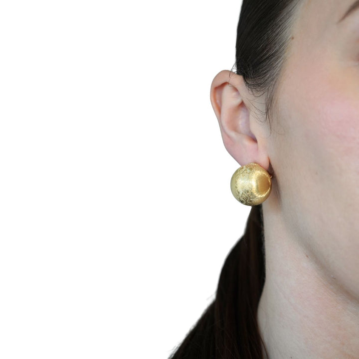 Vintage Buccellati 18k Gold Ball Earrings