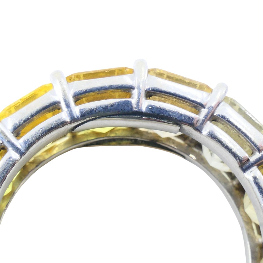 Bvlgari Yellow Sapphire Platinum Eternity Band Ring