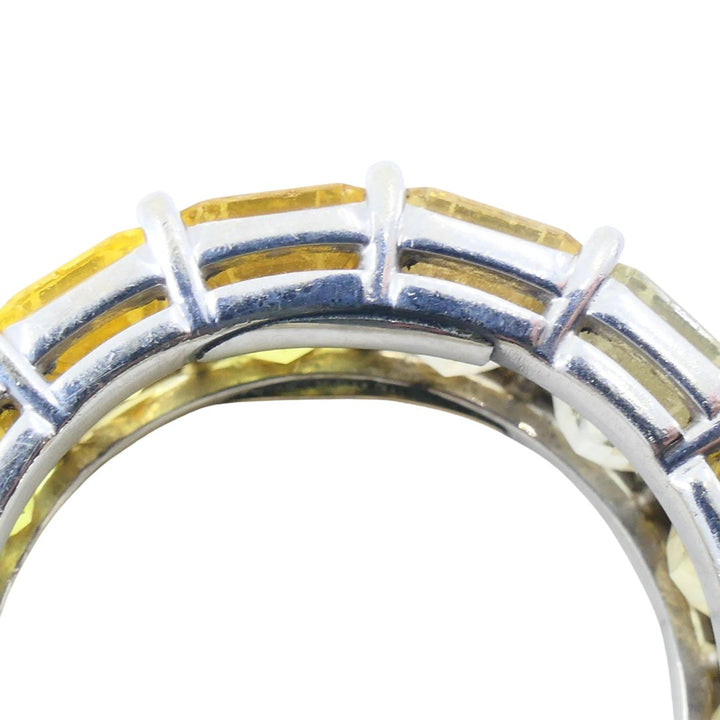 Bvlgari Yellow Sapphire Platinum Eternity Band Ring