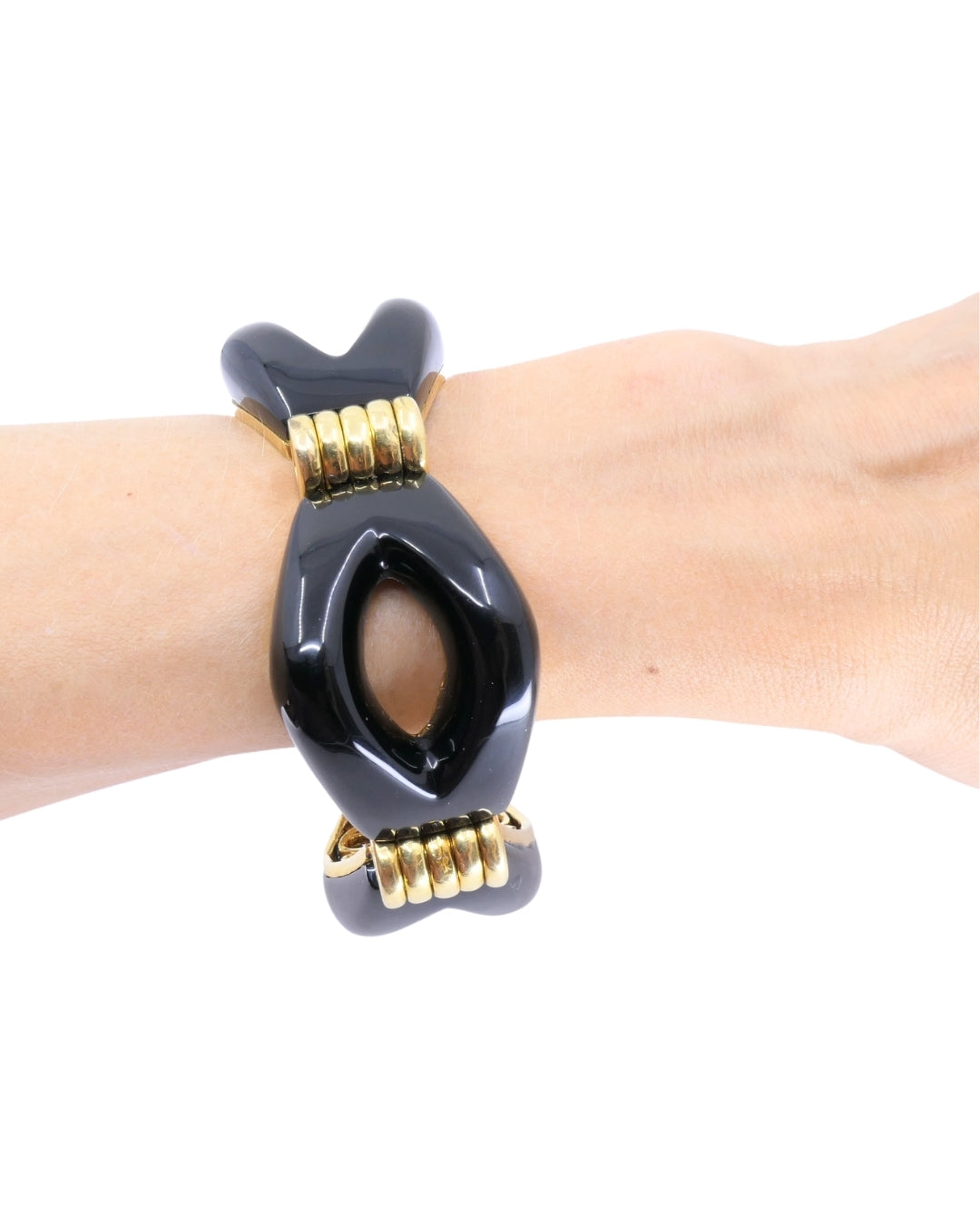Tiffany & Co. Black Onyx Gold Bracelet 18k Cuff Bracelet