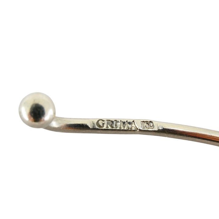 Grima 18k White Gold Diamond Tahitian Pearl Convertible Necklace Brooch