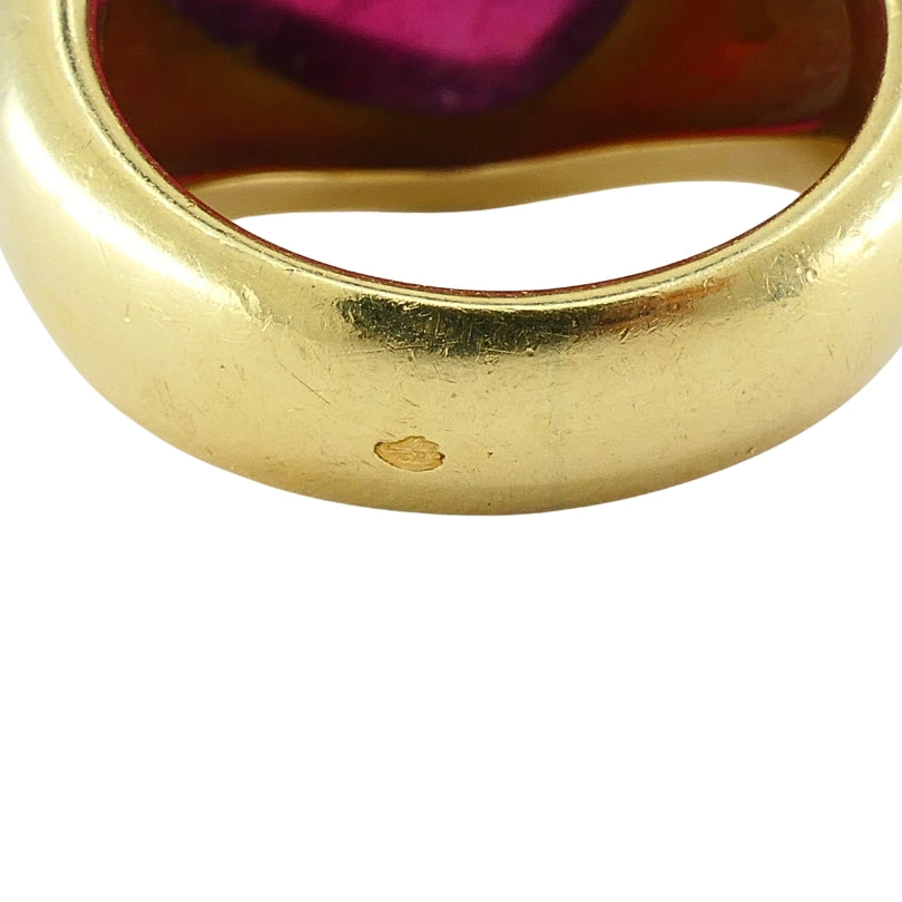 Pomellato 18K Yellow Gold Heart Tourmaline Ring