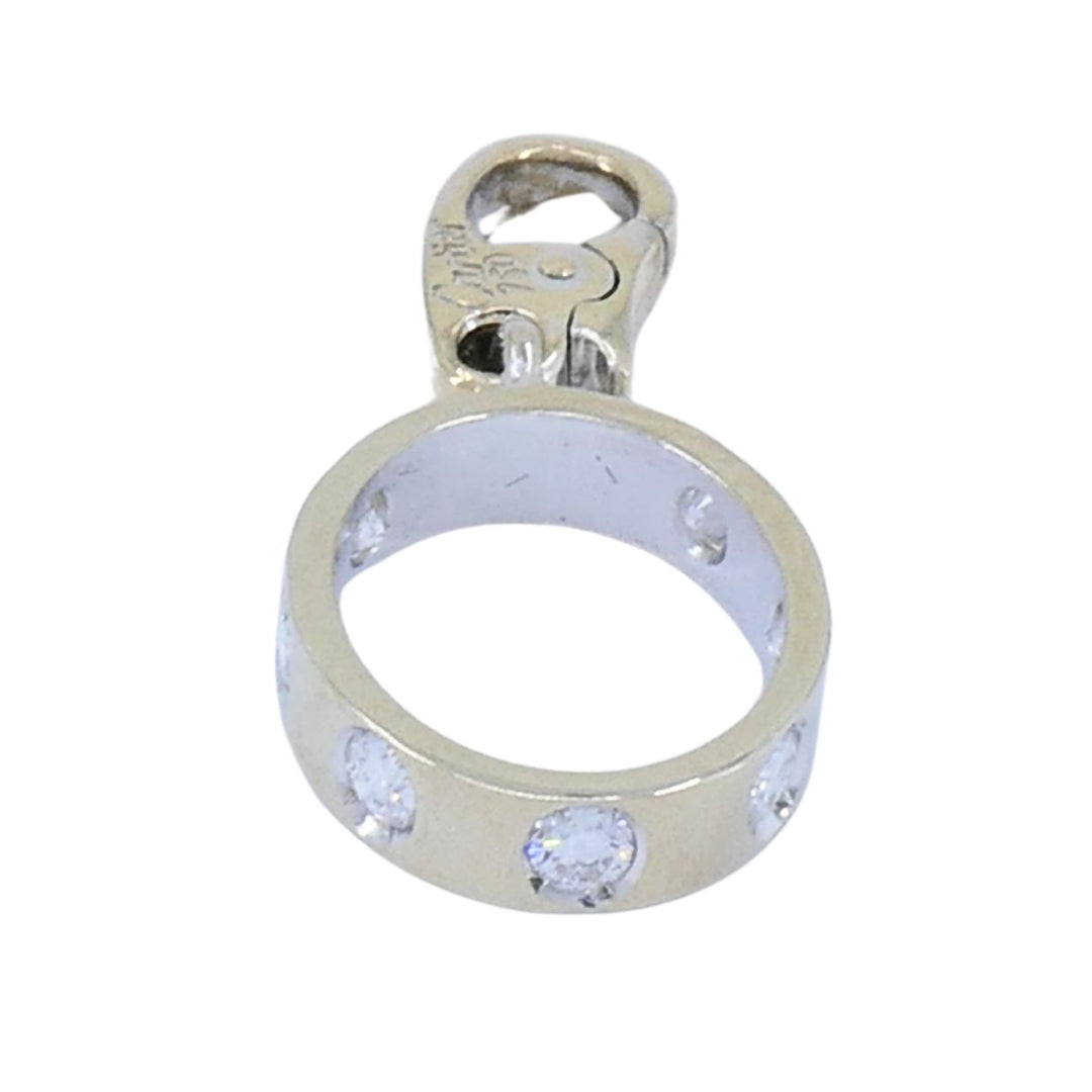 Cartier 18k White Gold LOVE Diamond Oval Charm Pendant