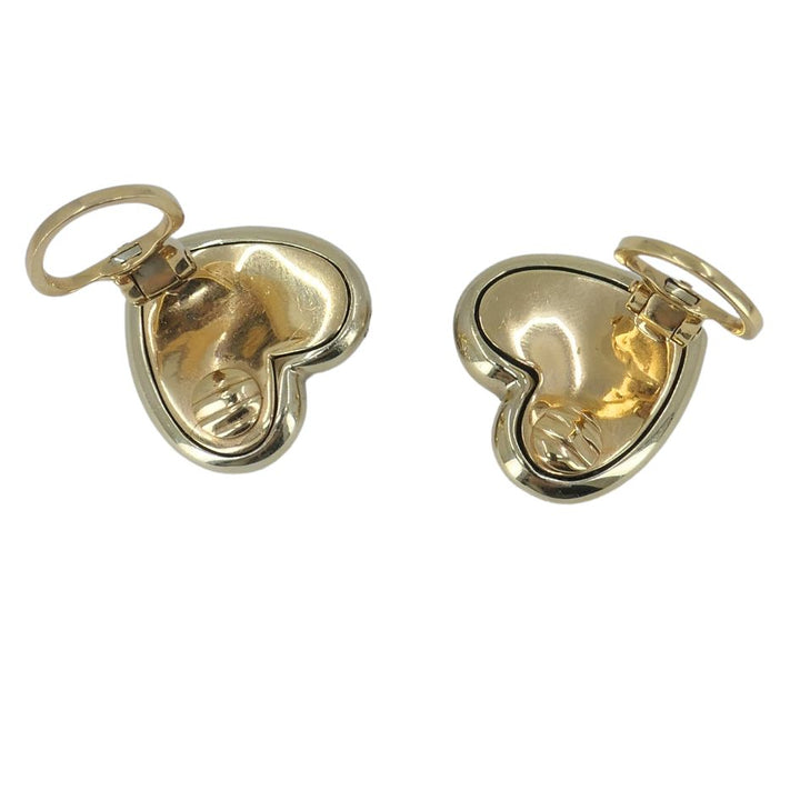 Pomellato Sabbia 18k Gold Diamond Heart Clip Earrings