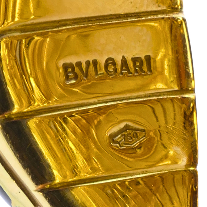 Bvlgari Bulgari Serpenti Bracelet 18k Gold Diamond & Enamel Coil Bracelet