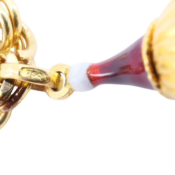 Vintage 14k 18k Gold Charm Bracelet