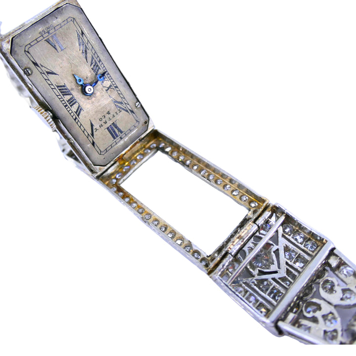 Tiffany & Co. Art Deco Diamond Platinum Ladies Watch, circa 1925