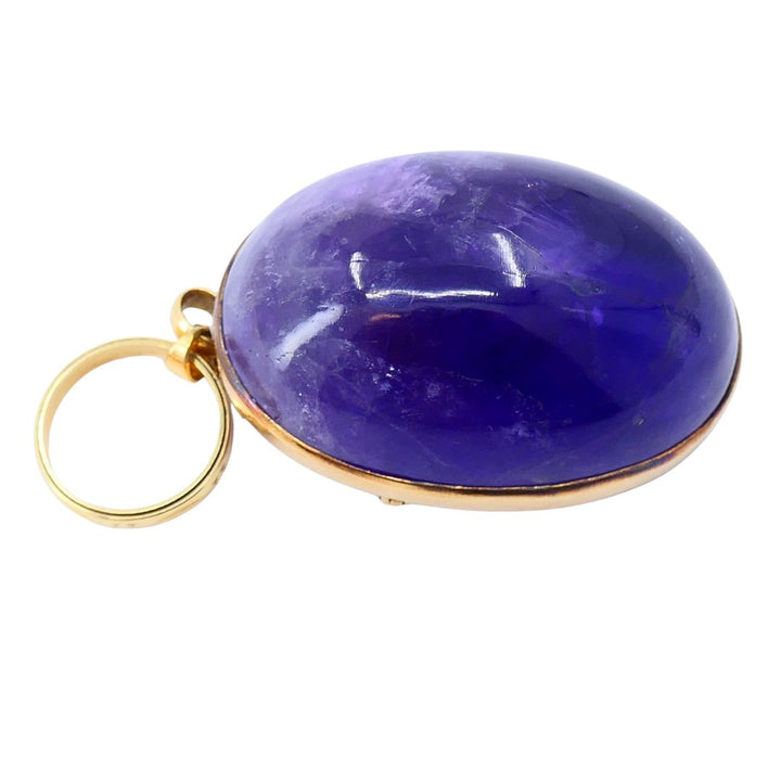 Vintage Gold Amethyst Pendant Necklace