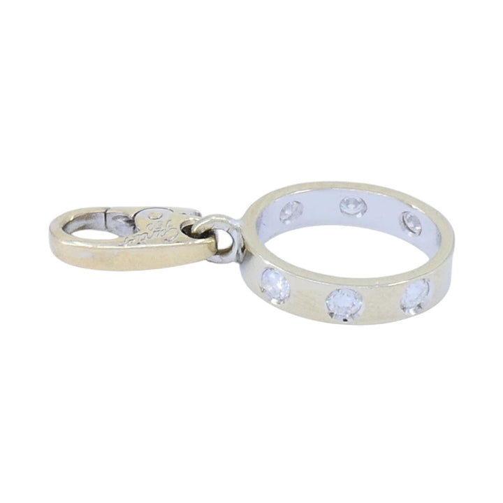 Cartier 18k White Gold LOVE Diamond Oval Charm Pendant