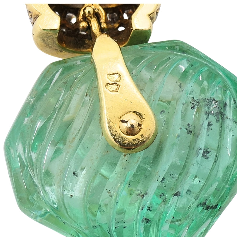 André Vassort 18k Gold Necklace Emerald Heart Pendant GIA