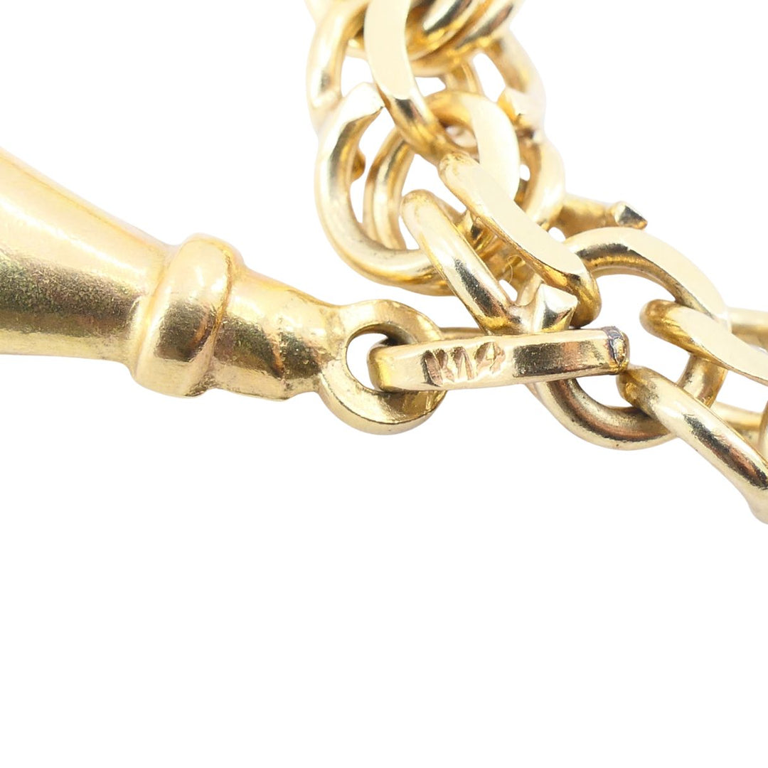 Vintage 14k 18k Gold Charm Bracelet