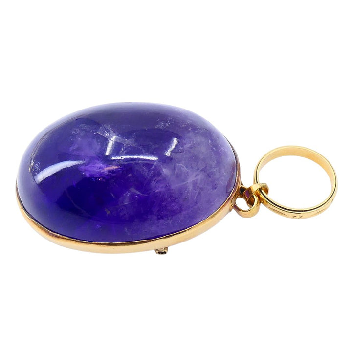 Vintage Gold Amethyst Pendant Necklace