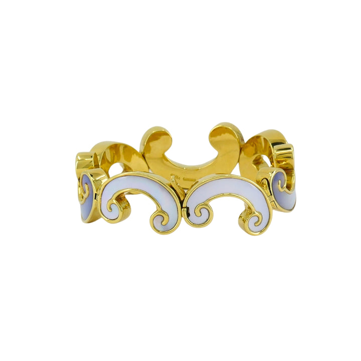 Vintage Angela Cummings 18K Gold and Mother of Pearl Bracelet
