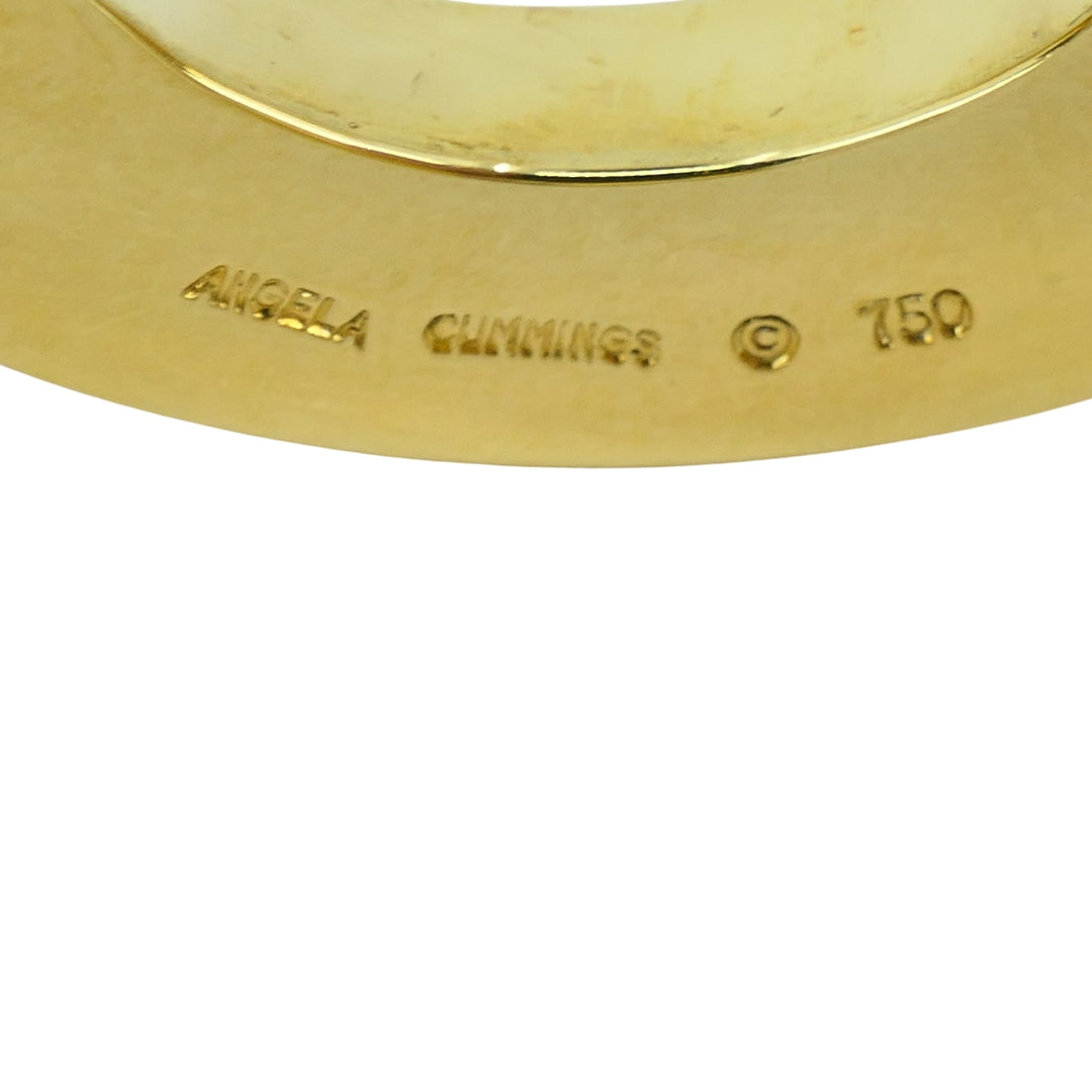 Vintage Angela Cummings 18K Gold and Mother of Pearl Bracelet