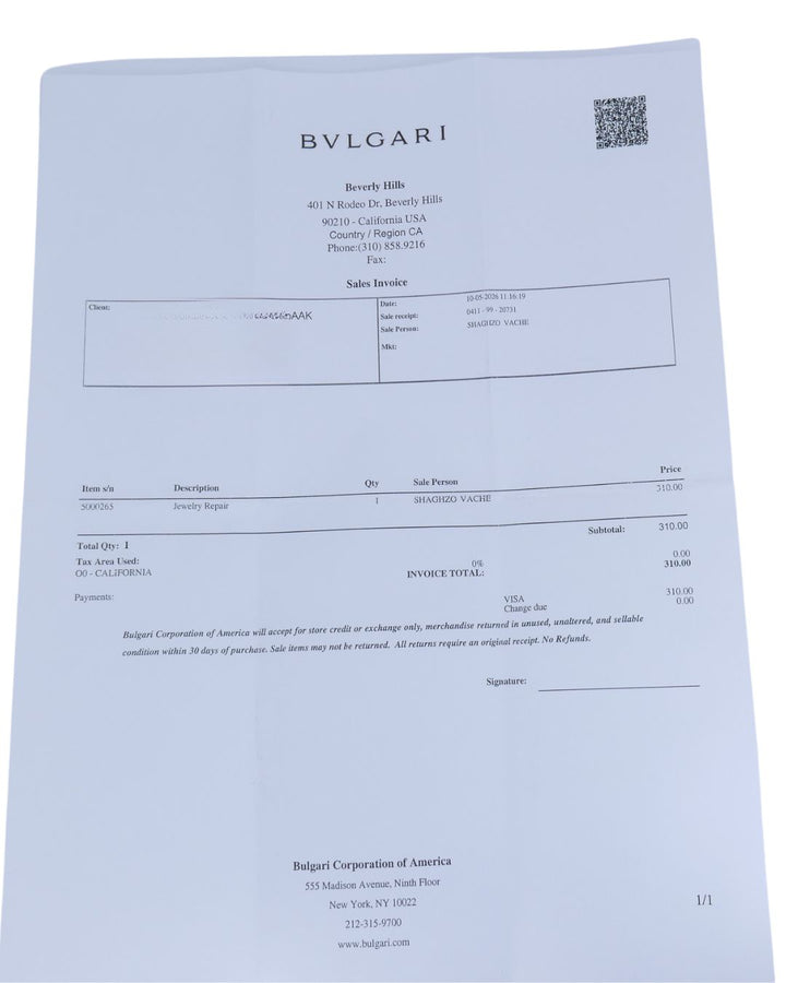 Bvlgari Bulgari Serpenti Viper Necklace 18k White Gold Diamond Drop Necklace Original Box