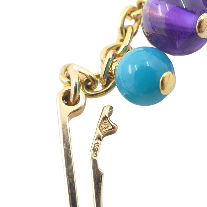 Cartier Necklace & Ring Set 18k Gold Amethyst Turquoise Diamond Box & Cert.