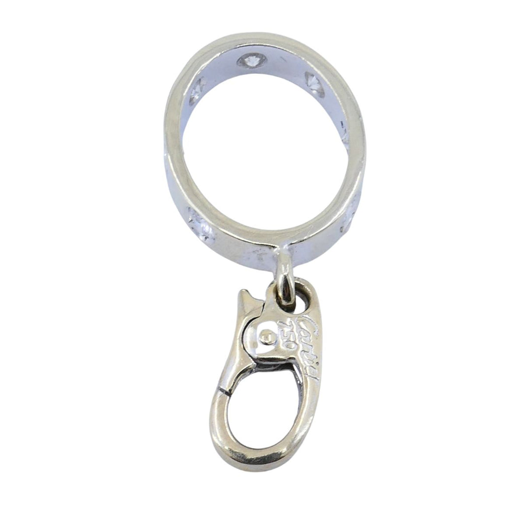 Cartier 18k White Gold LOVE Diamond Oval Charm Pendant