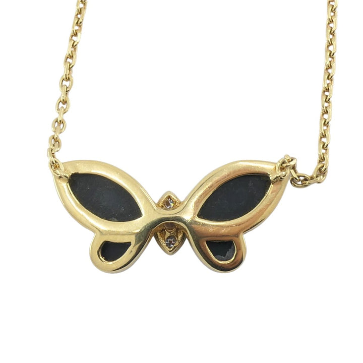 Van Cleef & Arpels Butterfly Necklace Onyx Diamond