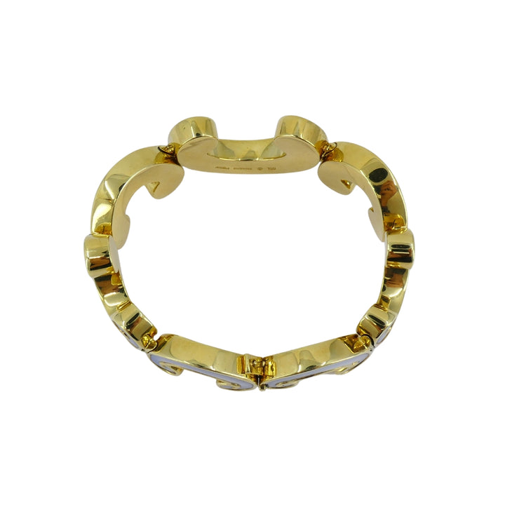 Vintage Angela Cummings 18K Gold and Mother of Pearl Bracelet