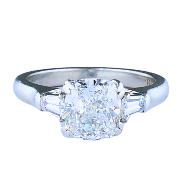 Harry Winston Engagement Ring Cushion Cut Diamond 1.77-ct F/VS2 GIA Estate