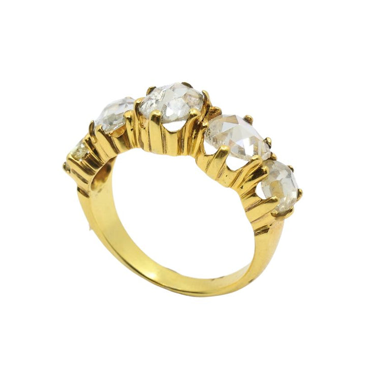 Victorian Ring Rose Cut Diamond Gold