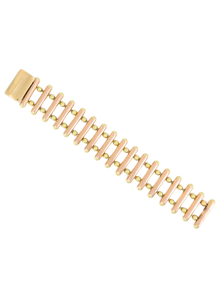 Cartier Retro 14k Gold Bracelet Yellow and Rose Gold