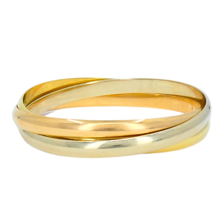 Cartier Trinity Bracelet 18k Yellow White Rose Gold Estate Jewelry