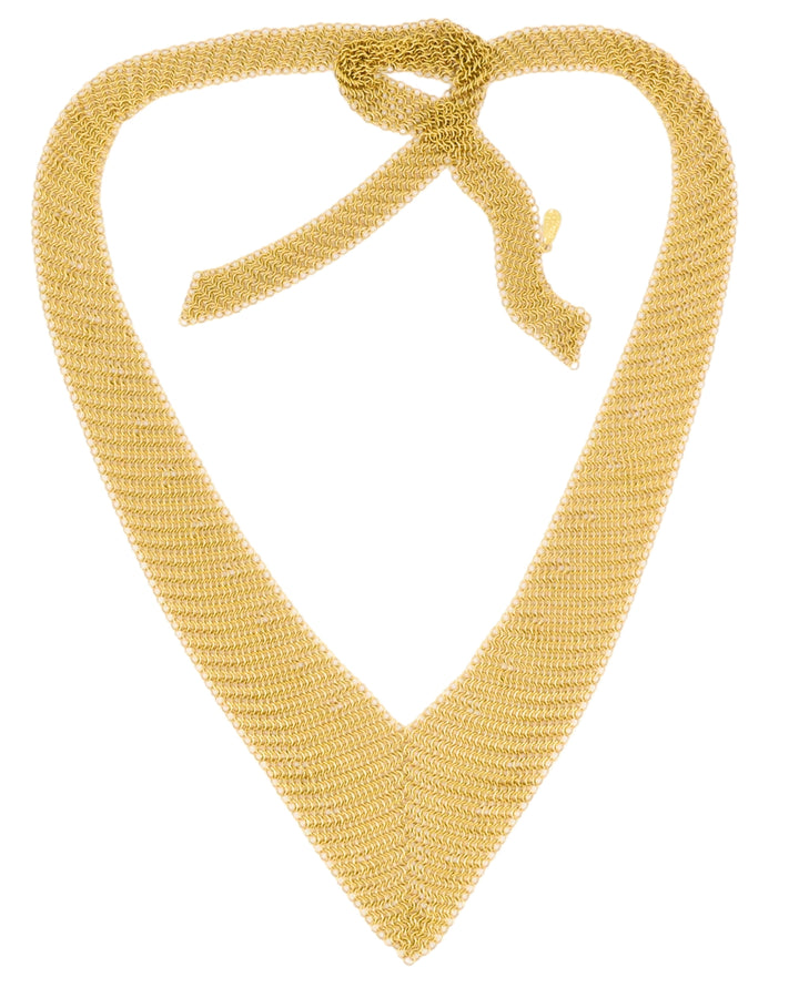 Tiffany & Co. Elsa Peretti Scarf Necklace 18k Gold Mesh Necklace