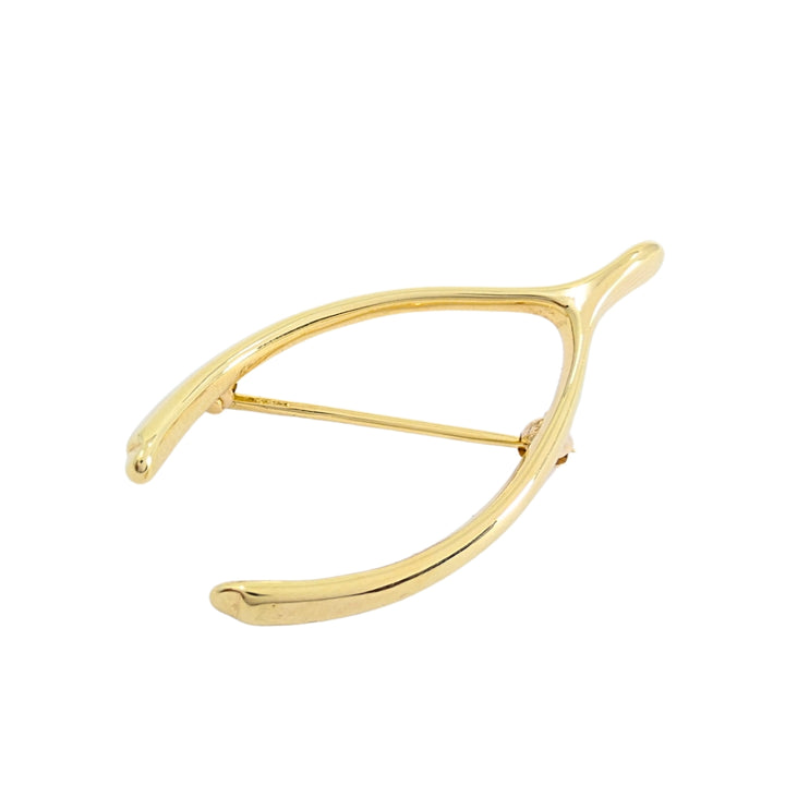 Tiffany & Co. 14k Yellow Gold Wishbone Brooch Pin