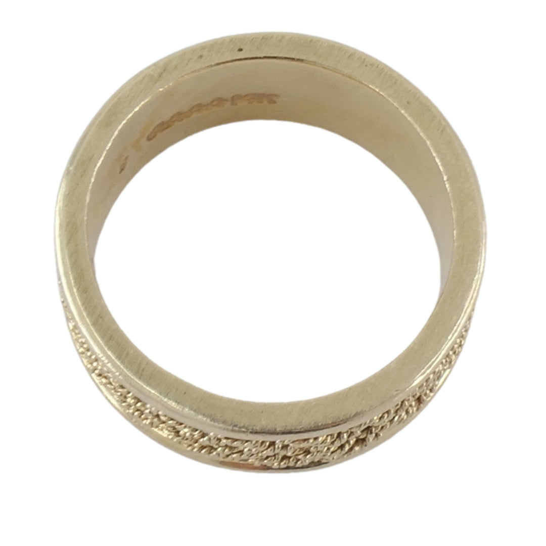 14k Woven Gold Ring Vintage Band Ring