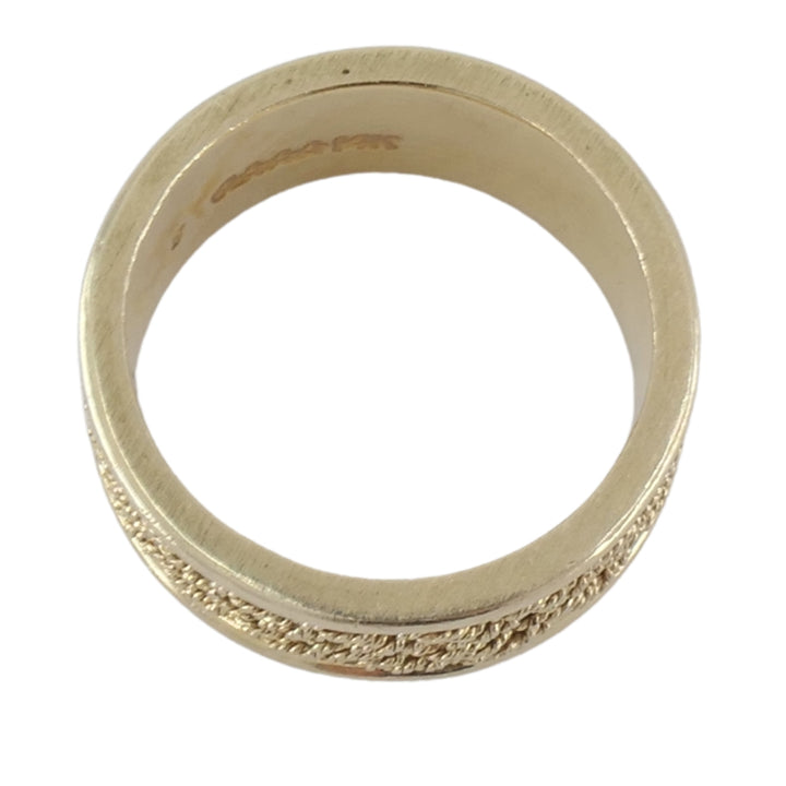 14k Woven Gold Ring Vintage Band Ring