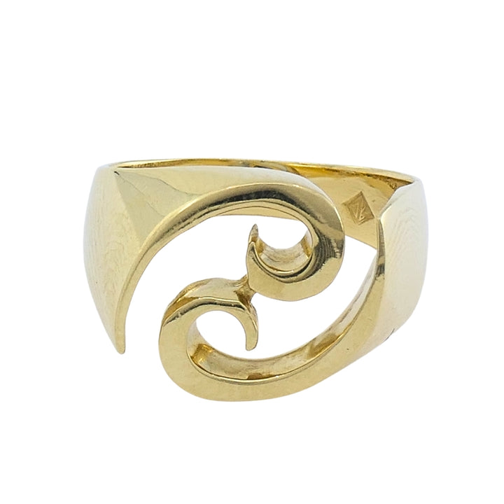 Renato Cipullo 18k Gold Sculptural Swirl Ring