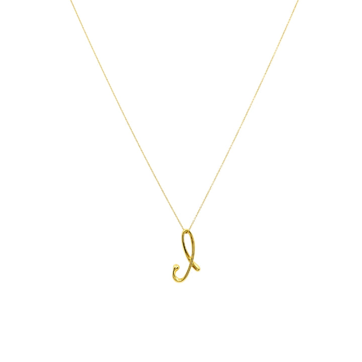 Elsa Peretti Tiffany & Co. 18k Gold  Alphabet Collection Pendant Necklace