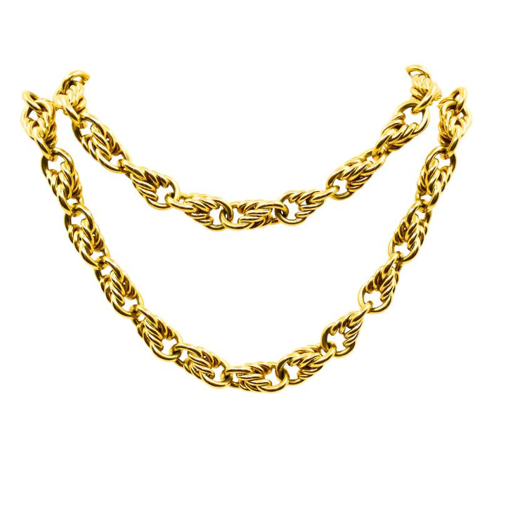 Tiffany & Co. Gold Necklace 18k Rope Chain