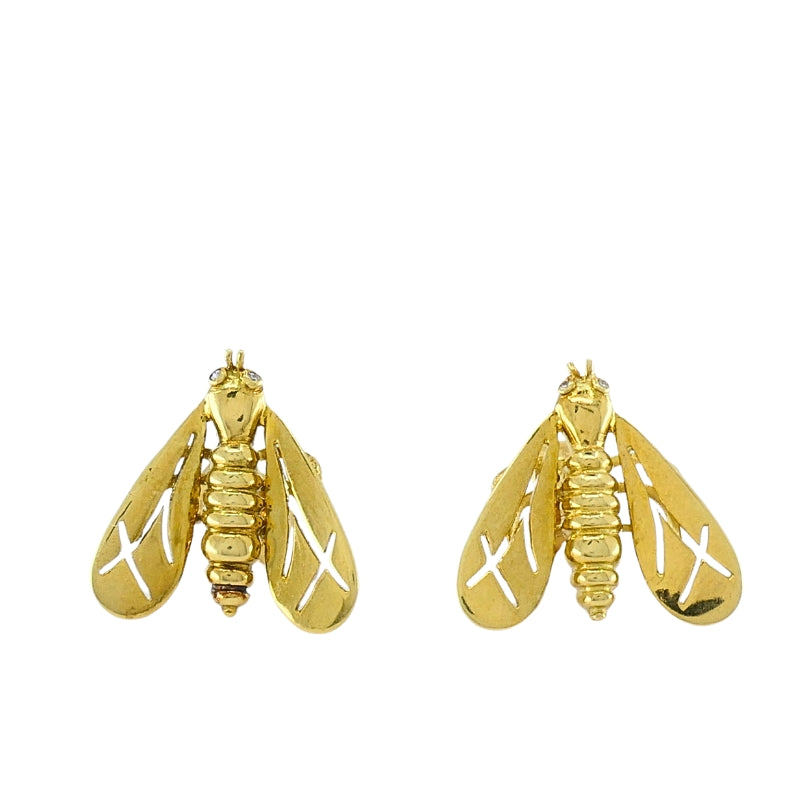 Chaumet 18k Gold Diamond Bee Earrings