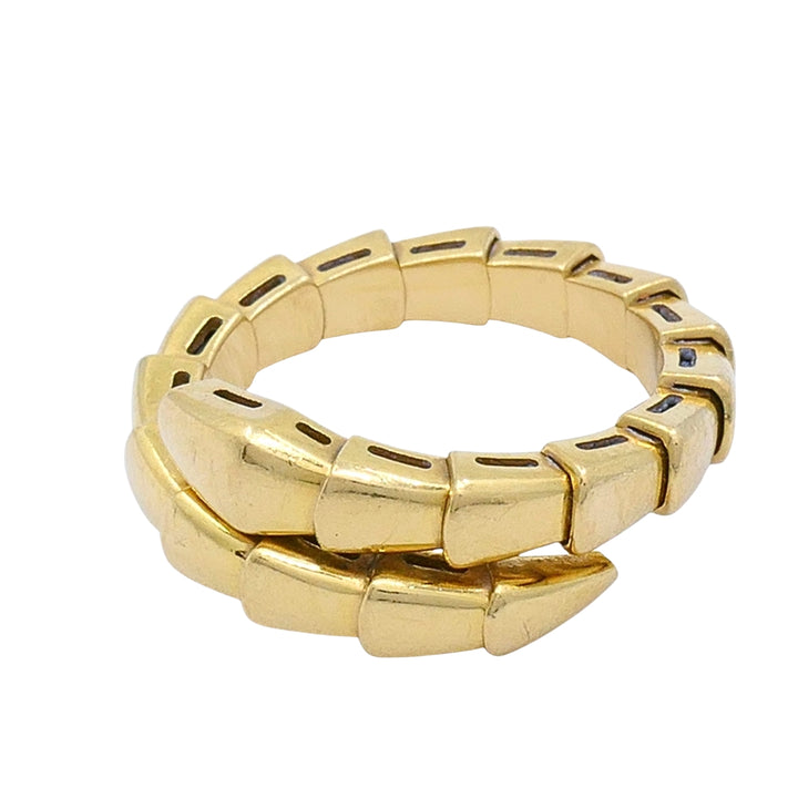 Bulgari Bvlgari Serpenti Viper 18k Gold Single Coiled Snake Ring