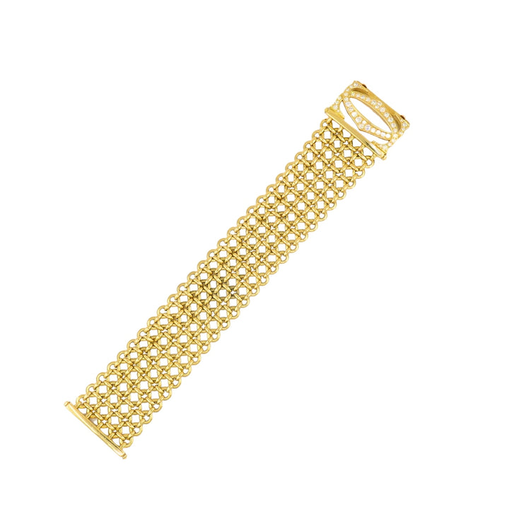 Cartier Penelope Bracelet Double C 18k Gold Diamond Link Bracelet
