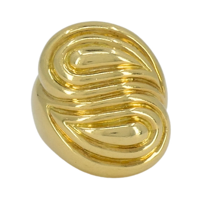 Vintage David Webb 18k Gold Cocktail Ring Sculptural Design