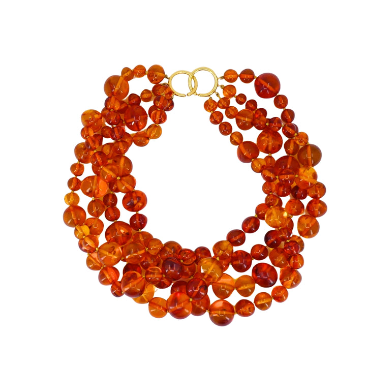 Paloma Picasso for Tiffany & Co. Amber Bead Gold Necklace
