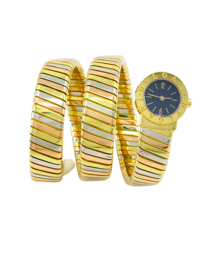 Bvlgari Bulgari BB19 Tubogas Tri-Color Gold Wrap Watch