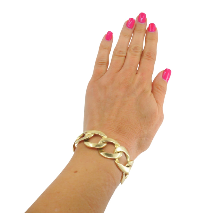 Vintage 14k Gold Curb Link Bracelet