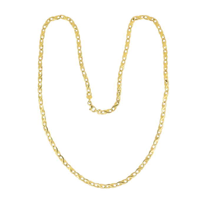 Vintage 18k Gold Figure Eight Link Chain Necklace