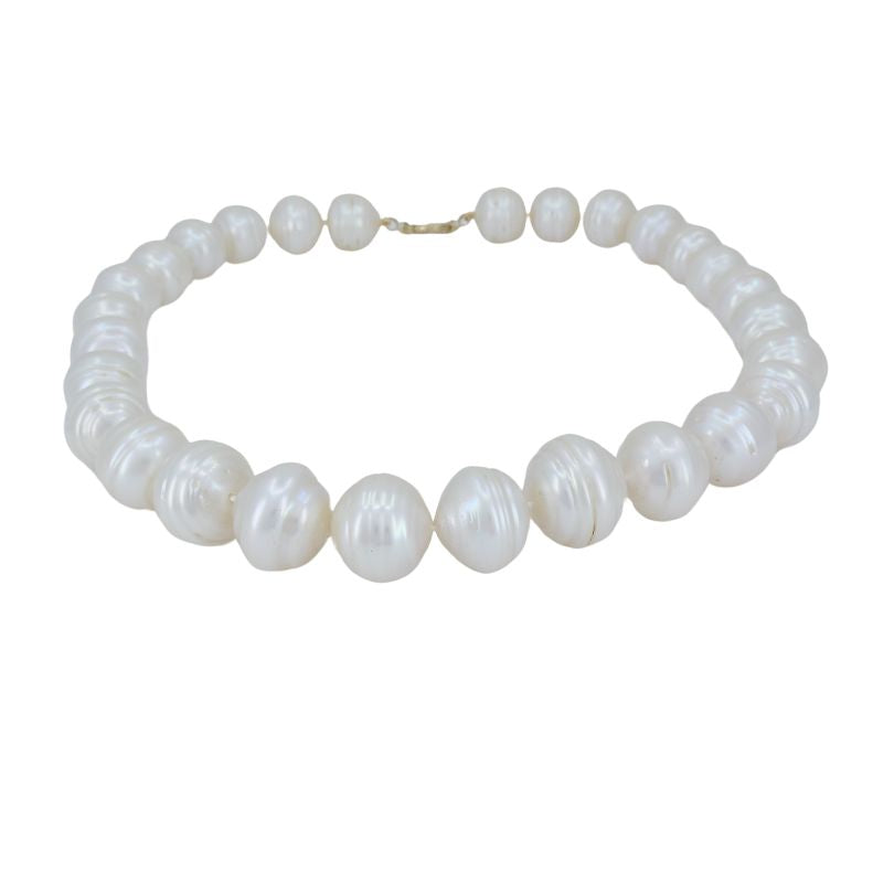 Vintage 14k Gold Baroque Cultured Pearl Necklace
