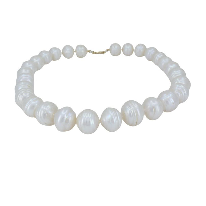 Vintage 14k Gold Baroque Cultured Pearl Necklace