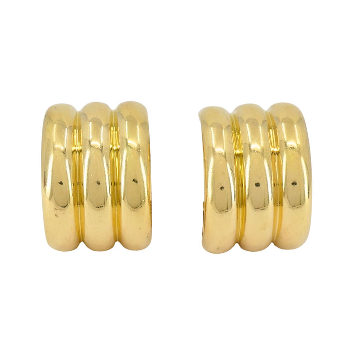 Vintage Cartier 18k Gold Hoop Earrings