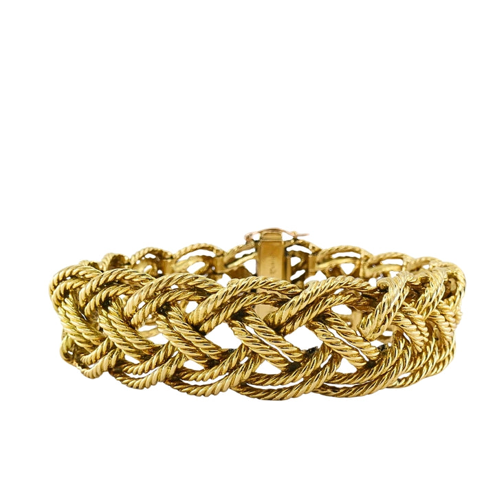 Boucheron Paris 18k Gold Braided Rope Bracelet