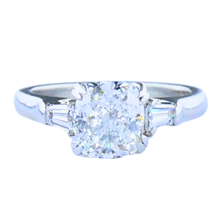 Harry Winston Engagement Ring Cushion Cut Diamond 1.77-ct F/VS2 GIA Estate