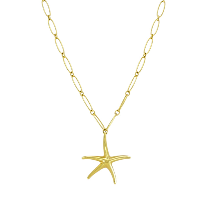 Tiffany & Co. Elsa Peretti 18k Gold Starfish Pendant Necklace
